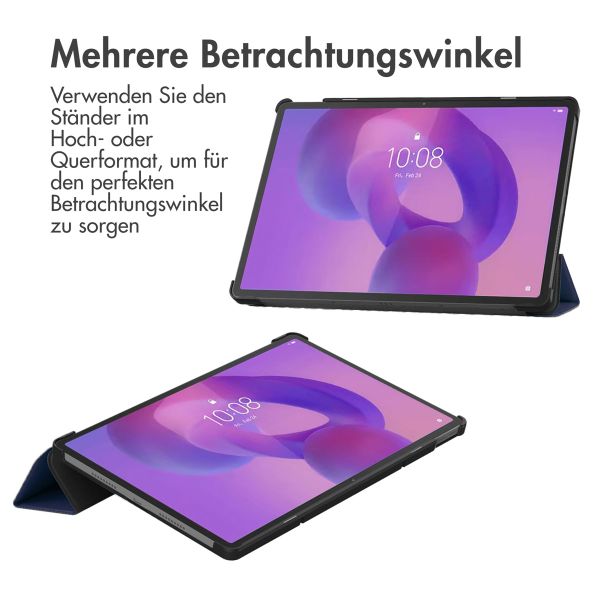 imoshion Trifold Klapphülle Lenovo Idea Tab Pro - Dunkelblau