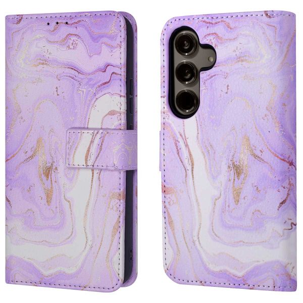 imoshion Design Klapphülle für das Samsung Galaxy S24 - Purple Marble