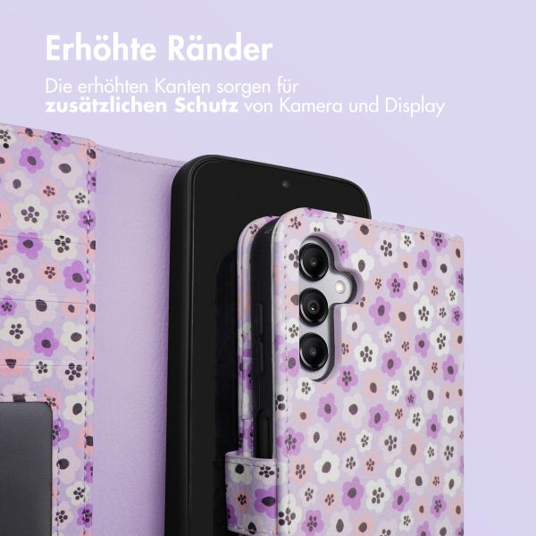 imoshion ﻿Design Klapphülle für das Samsung Galaxy A14 (5G/4G) - Purple Flowers