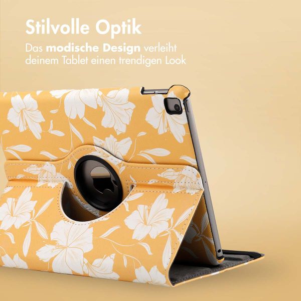 imoshion 360° drehbare Design Klapphülle für das iPad 9 (2021) / iPad 8 (2020) / iPad 7 (2019) 10.2 Zoll - Yellow Flowers