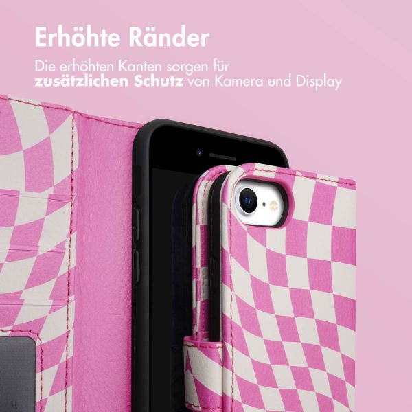 imoshion Design Klapphülle iPhone SE (2022 / 2020) / 8 / 7 / 6(s) - Retro Pink