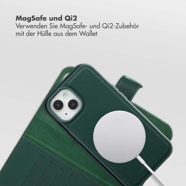 Selencia Olyn Abnehmbare Bookcase mit MagSafe Apple iPhone 14 / 13 - Grün