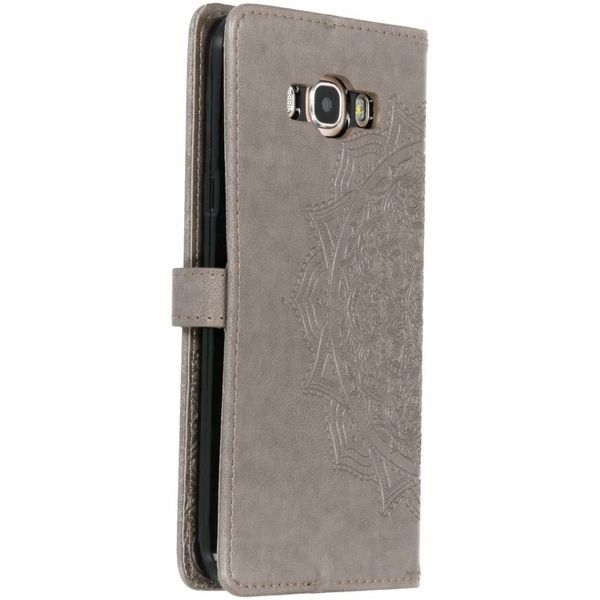 Mandala Klapphülle Grau für Samsung Galaxy J7 (2016)