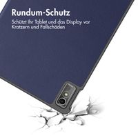 imoshion Design Trifold Klapphülle für das Lenovo Tab M10 5G - Dunkelblau