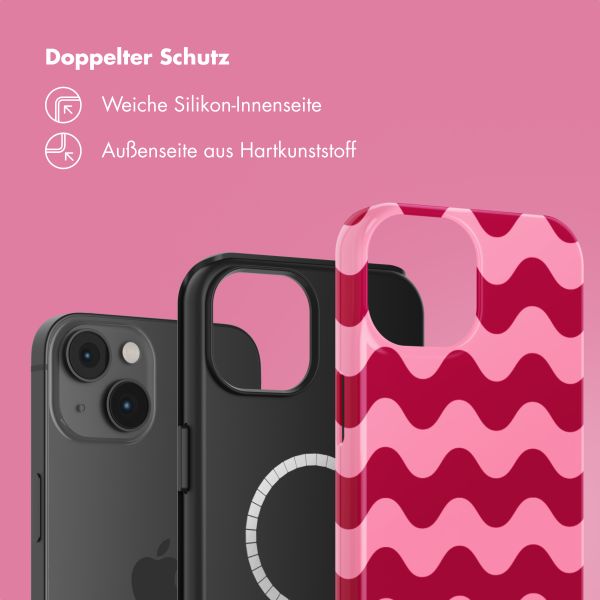 Selencia Vivid Tough Back Cover mit MagSafe für das iPhone 14 - Wave Vibes Lipstick