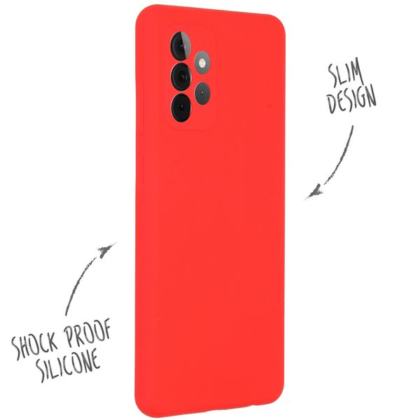 Accezz Liquid Silikoncase  für das Samsung Galaxy A72 - Rot