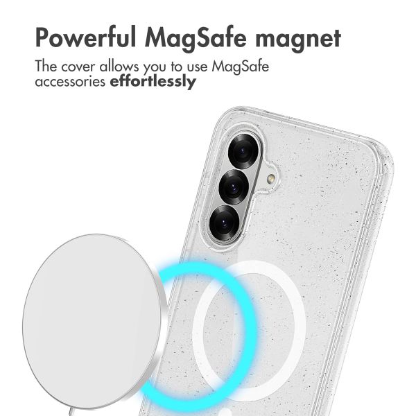 imoshion Sparkle Back Cover mit MagSafe Samsung Galaxy A56 - Glitzer Transparent