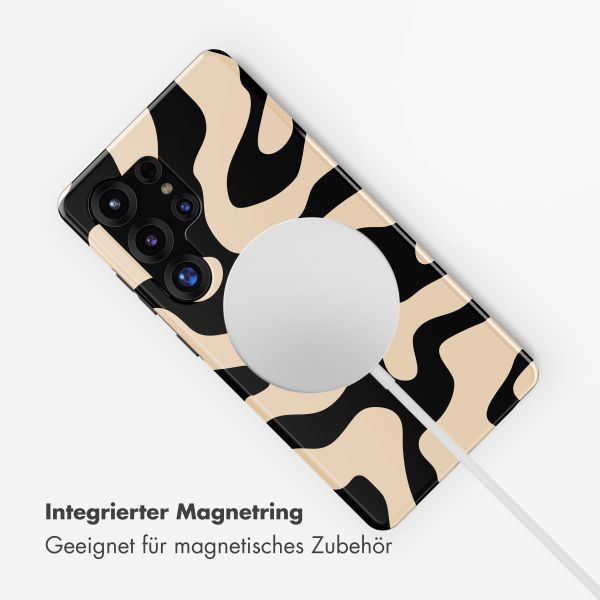 Selencia Vivid Rückabdeckung mit MagSafe Samsung Galaxy S25 Ultra - Art Wave Black
