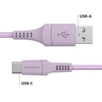 imoshion Braided USB-C-zu-USB Kabel - 2 Meter - Lila