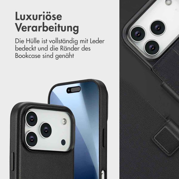 Accezz 2-in-1 Klapphülle aus Leder mit MagSafe Apple iPhone 17 Pro - Onyx Black