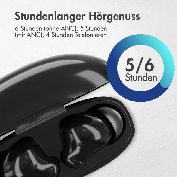 imoshion Aura Pro Earbuds – Kabellose Kopfhörer – Kabellose Bluetooth-Kopfhörer – Mit ANC-Geräuschunterdrückungsfunktion - Schwarz