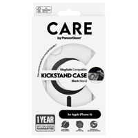 CARE by PanzerGlass Kickstand Case MagSafe für das iPhone 16 - Schwarz