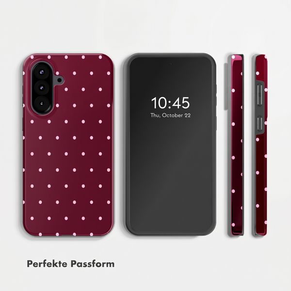 Selencia Vivid Back Cover Samsung Galaxy A57 (5G) - Happy Dots Burgundy