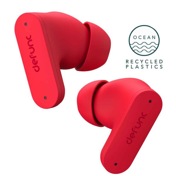 Defunc True ANC Earbuds - In-Ear Kopfhörer - Bluetooth Kopfhörer - Mit Rauschunterdrückungsfunktion - Red