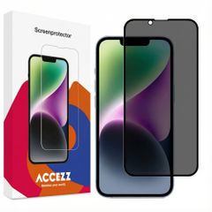Accezz Privacy Displayschutz aus gehärtetem Glas Apple iPhone 13 / 13 Pro / 14 / 16e