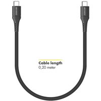 Accezz USB-C- auf USB-C-Kabel - 0,2 m - Schwarz