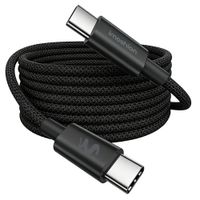 imoshion Braided USB-C-zu-USB-C-Kabel 100 W - 2 Meter - Schwarz