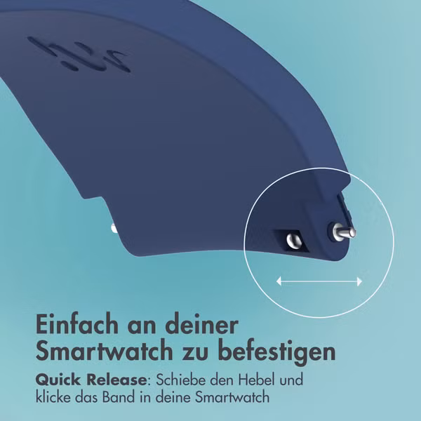 imoshion Flexibles Silikonarmband - Universeller 22-mm-Anschluss - Dunkelblau