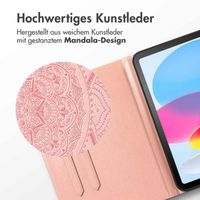 imoshion Mandala Klapphülle Apple iPad 11 (2025) 11 Zoll / iPad 10 (2022) 10.9 Zoll - Rose Gold
