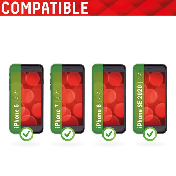 Displex Bildschirmschutzfolie Real Glass Full Cover für das Apple iPhone SE (2022 / 2020) / 8 / 7 / 6(s)