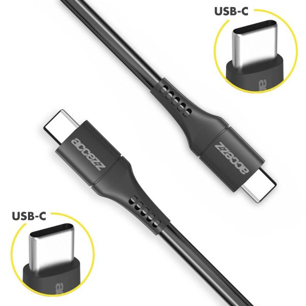 Accezz USB-C- auf USB-C-Kabel - 0,2 m - Schwarz