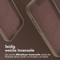 Accezz MagSafe Leather Backcover Apple iPhone 16e - Kaffeebraun