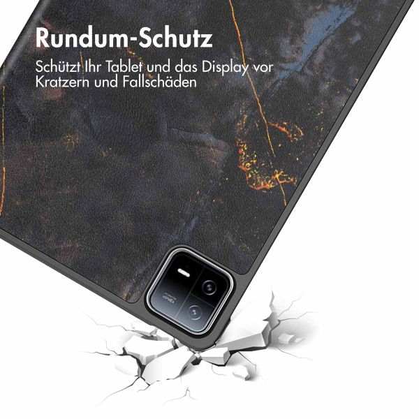 imoshion Design Trifold Klaphülle Xiaomi Pad 6 / 6 Pro - Black Marble