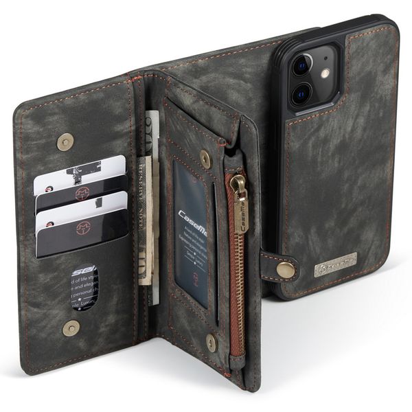 CaseMe Luxuriöse 2-in-1-Portemonnaie-Klapphülle Leder iPhone 12 Mini