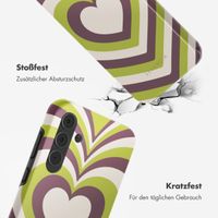 Selencia Vivid Backcover Samsung Galaxy A55 - Double Hearts Plum Fern