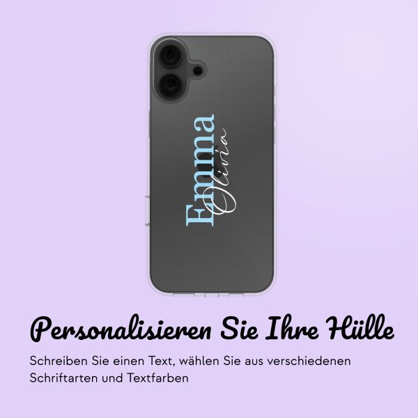 Personalisierte Hülle mit Namen iPhone 16 - Transparent