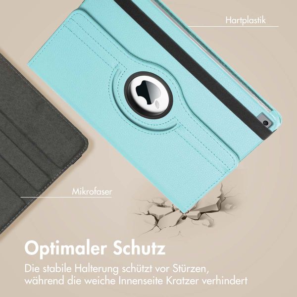 imoshion 360° drehbare Klapphülle Apple iPad 9 (2021) 10.2 Zoll / iPad 8 (2020) 10.2 Zoll / iPad 7 (2019) 10.2 Zoll - Hellblau
