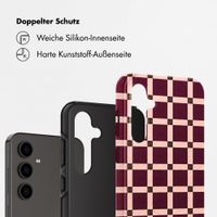 Selencia Vivid Back Cover Samsung Galaxy S24 FE - Check This Burgundy