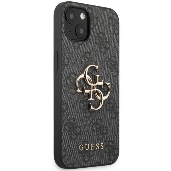 Guess 4G Metal Logo Back Cover für das iPhone 13 - Grau