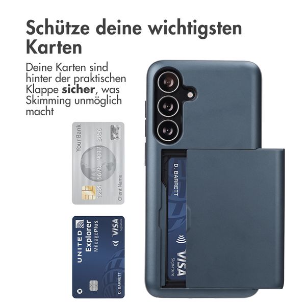 imoshion Backcover mit Kartenfach Samsung Galaxy S25 FE - Dunkelblau