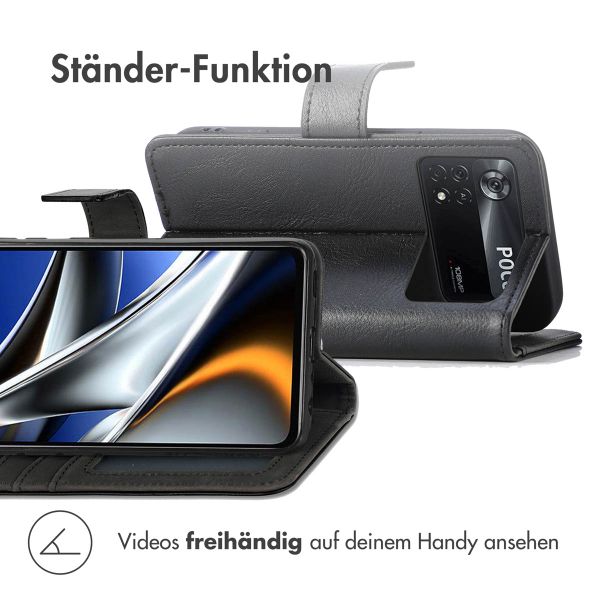imoshion Luxuriöse Klapphülle Xiaomi Poco X4 Pro 5G - Schwarz