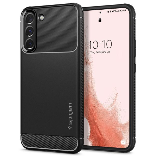 Spigen Rugged Armor™ Case Schwarz für das Samsung Galaxy S22 Ultra 