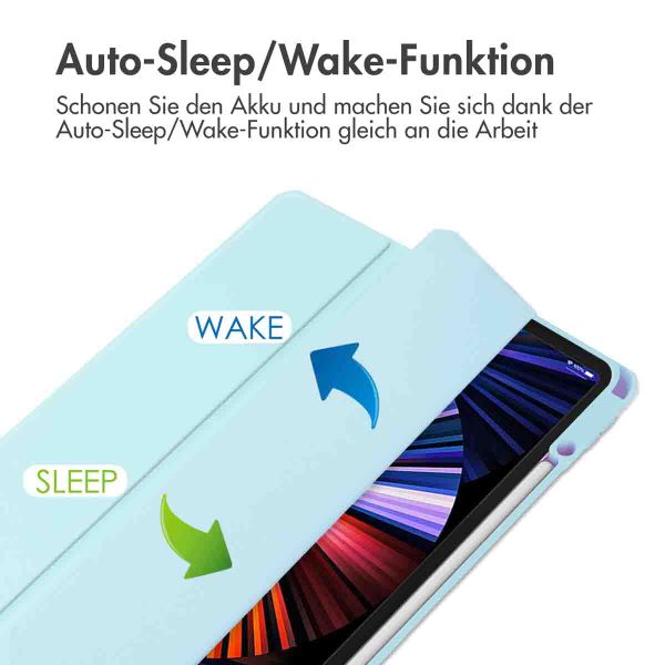 imoshion Trifold Hardcase Klapphülle Apple iPad Pro 12.9 (2018/2020/2021/2022) - Hellblau