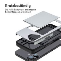imoshion Backcover mit Kartenfach Apple iPhone 16 - Grau