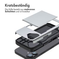 imoshion Backcover mit Kartenfach für das iPhone 16 - Grau