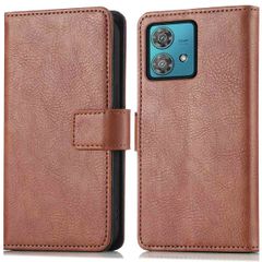 imoshion Luxuriöse Klapphülle Motorola Edge 40 Neo - Braun