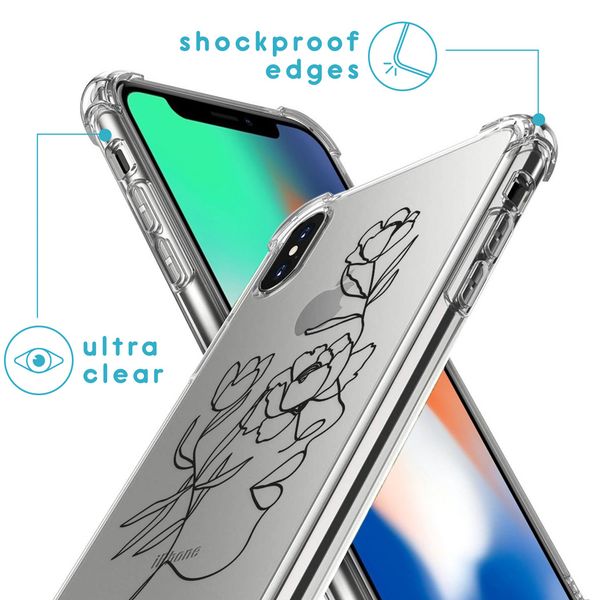 imoshion Design Hülle mit Band für das iPhone X / Xs - Woman Flower