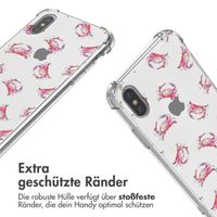 imoshion Design Hülle mit Band Apple iPhone X / Xs - Crab Watercolor