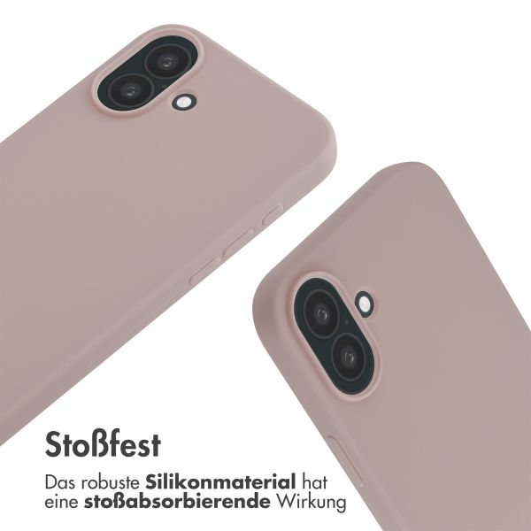 imoshion SilikonHülle mit Band Apple iPhone 16 Plus - Sand Pink