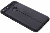 Schwarzes Leder Silikon-Case für das Huawei P Smart