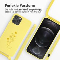 imoshion SilikonHülle design mit Band Apple iPhone 12 (Pro) - Flower Yellow