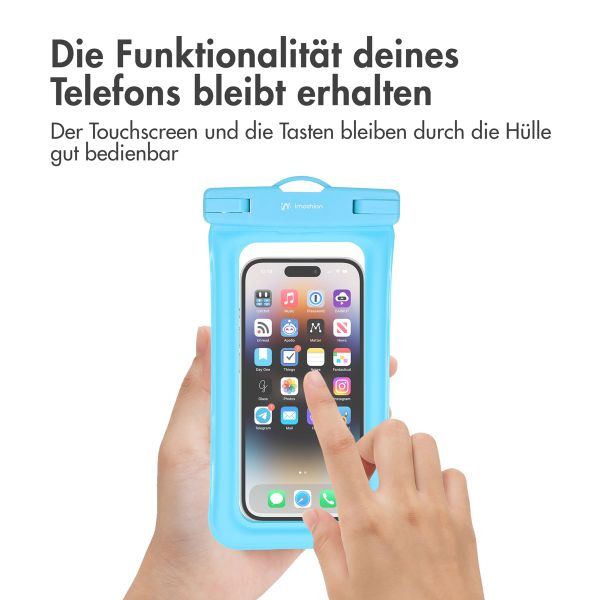 imoshion Universeller, wasserdichter Beutel - wasserdichte Smartphonehülle - Hellblau