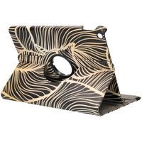 imoshion 360° drehbare Design Tablet Klapphülle Apple iPad 9 (2021) 10.2 Zoll / iPad 8 (2020) 10.2 Zoll / iPad 7 (2019) 10.2 Zoll - Golden Leaves