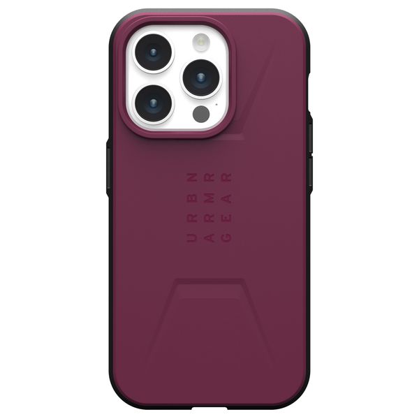 UAG Civilian Backcover MagSafe für das iPhone 15 Pro - Bordeaux