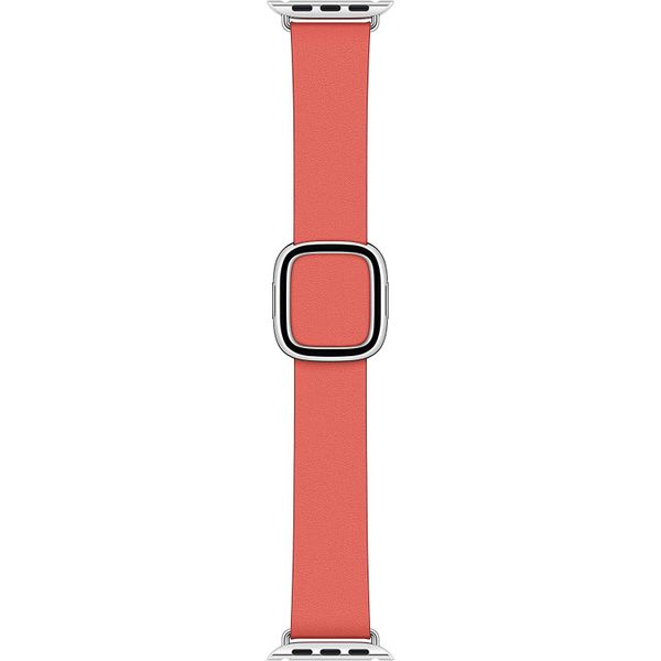 Apple Leather Band Modern Buckle für das  Apple Watch Series 1 t/m 9 / SE (38/40/41 mm) | Series 10 / 11 (42 mm) - Größe L - Pink Citrus