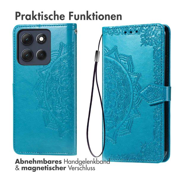 imoshion Mandala Klapphülle Motorola Moto G86 - Türkis